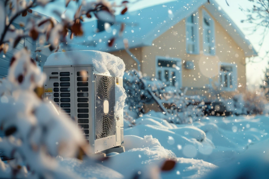 heat pump snow