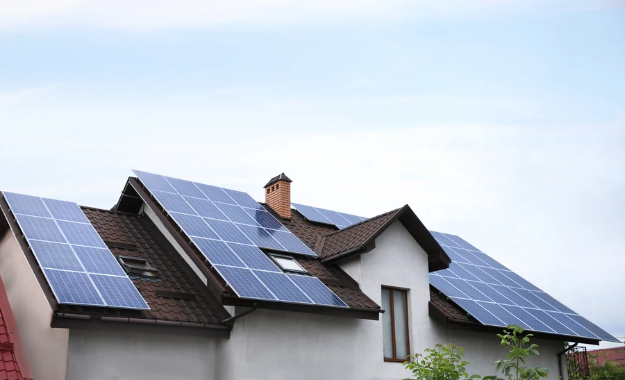 solar panels on house